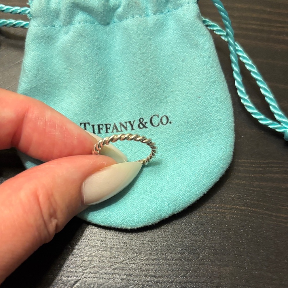 Tiffany & Co. Silver Twist Rope 💍 ring 100 percent authentic